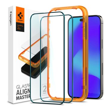 Spigen szkło hartowane ALM GLASS FC 2-Pack do iPhone 14 Pro Max 6,7" czarne