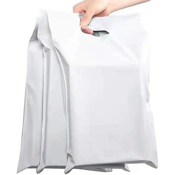 Foliopaki kurierskie z rączką 400 x 500 mm + 70 mm rączka RC091 50 szt białe