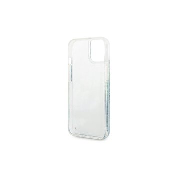 Guess nakładka do iPhone 14 6,1" GUHCP14SLFLSN zielona hardcase Flower Liquid Glitter