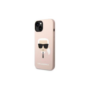 Karl Lagerfeld nakładka do iPhone 14 Plus 6,7" KLHMP14MSLKHLP hardcase jasnoróżowy Silicone Karl`s Head Magsafe
