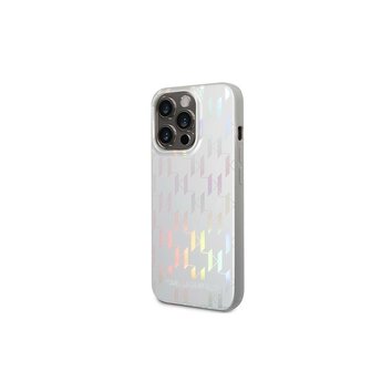 Karl Lagerfeld nakładka do iPhone 14 Pro Max 6,7" KLHCP14XLGMMSV3 srebrna hardcase Monogram Iridescent