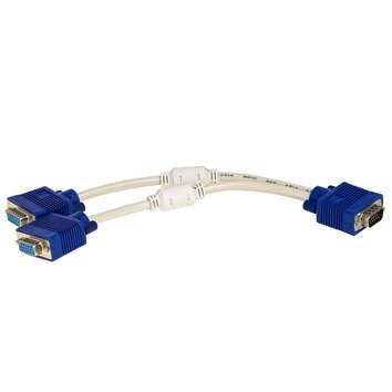 Akyga adapter z kablem AK-AD-20 VGA (m) / 2x VGA (f) 2x 15cm