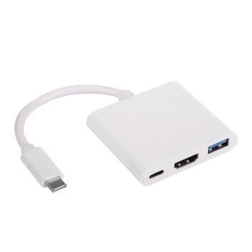 Akyga Hub USB AK-AD-57 USB type C (m) / USB 3.0 A (f) / USB type C (f) / HDMI (f) 20cm