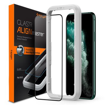 Spigen szkło hartowane Alm Glass FC do iPhone 11 Pro Max czarne