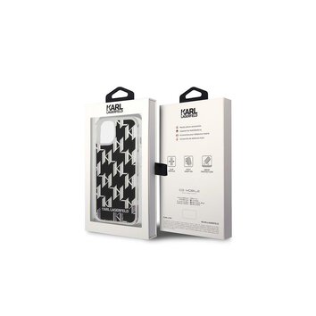 Karl Lagerfeld nakładka do iPhone 14 Pro 6,1" KLHCP14LLMNMS srebrna HC Liquid Glitter Monogram