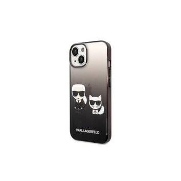 Karl Lagerfeld nakładka do iPhone 14 Plus 6,7" KLHCP14MTGKCK czarna HC PC/TPU K&Choupette Centered Grad