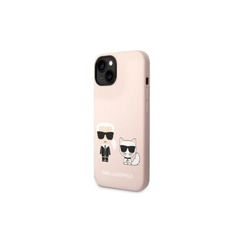Karl Lagerfeld nakładka do iPhone 14 Plus 6,7" KLHMP14MSSKCI jasnoróżowa HC Magsafe Liquid Silicone Karl & Choupette