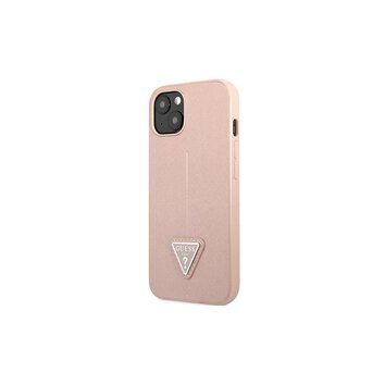 Guess nakładka do iPhone 14 Pro Max 6,7" GUHCP14XPSATLP różowa HC Saffiano PU Triangle