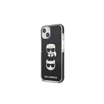 Karl Lagerfeld nakładka do iPhone 13 Mini KLHCP13STPE2TK czarna hard case Iconic Karl & Choupette
