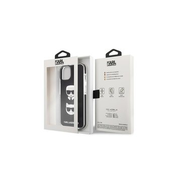 Karl Lagerfeld nakładka do iPhone 13 Mini KLHCP13STPE2TK czarna hard case Iconic Karl & Choupette