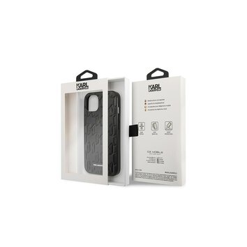Karl Lagerfeld nakładka do iPhone 13 Mini KLHCP13SMNMP1K czarna hard case Monogram and plaque