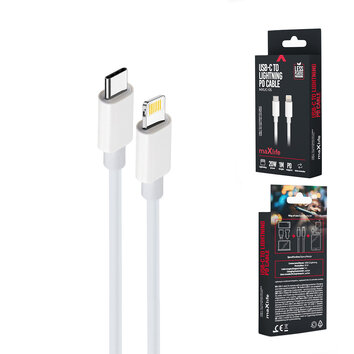 Maxlife kabel MXUC-05 USB-C - Lightning 2,0 m 20W biały