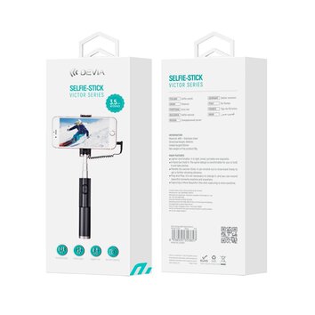 Devia selfieStick Victor 3,5mm czarny
