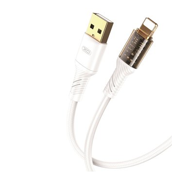 XO Clear kabel NB229 USB - Lightning 1,0 m 2,4A biały