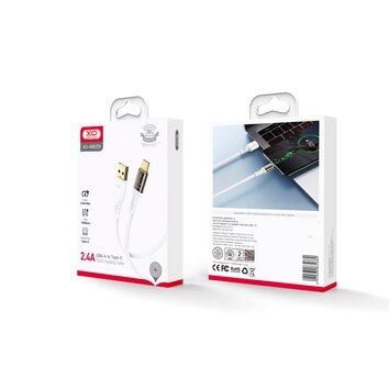 XO Clear kabel NB229 USB - USB-C 1,0 m 2,4A biały