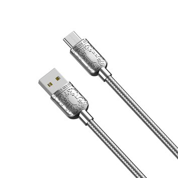 XO kabel NB216 USB - USB-C 1,0 m 2,4A srebrny