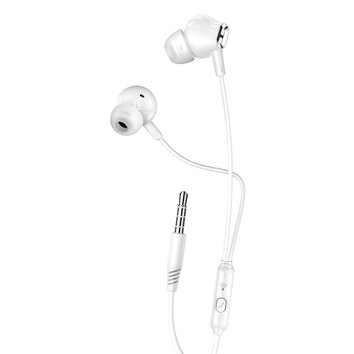 XO słuchawki przewodowe EP58 jack 3,5mm dokanałowe białe