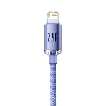 Baseus kabel Crystal Shine USB - Lightning 2,0 m 2,4A fioletowy