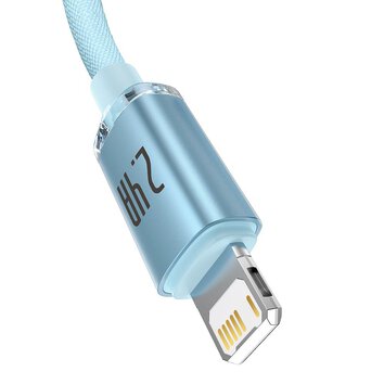 Baseus kabel Crystal Shine USB - Lightning 1,2 m 2,4A jasno-niebieski