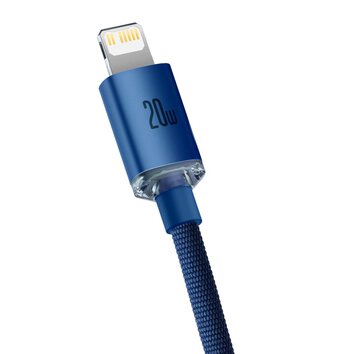 Baseus kabel Crystal Shine USB-C - Lightning 2,0 m 20W niebieski