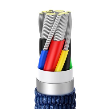Baseus kabel Crystal Shine USB-C - USB-C 2,0 m 100W niebieski