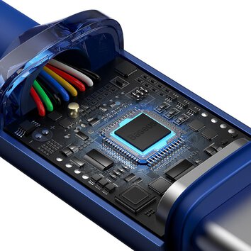 Baseus kabel Crystal Shine USB-C - USB-C 2,0 m 100W niebieski