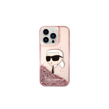 Karl Lagerfeld nakładka do iPhone 14 Pro 6,1" KLHCP14LLNKHCP różowa hardcase Glitter Karl Head
