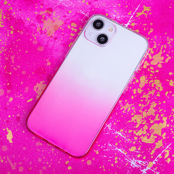 Nakładka Gradient 2 mm do iPhone 15 Pro 6,1" różowa