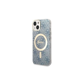 Guess zestaw Nakładka + Ładowarka do iPhone 14 Pro Max 6,1" GUBPP14XH4EACSB niebieski BP Magsafe Case + Charger 4G