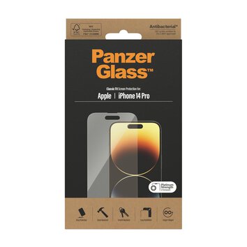 PanzerGlass szkło antybakteryjne Classic Fit do iPhone 14 Pro 6,1"