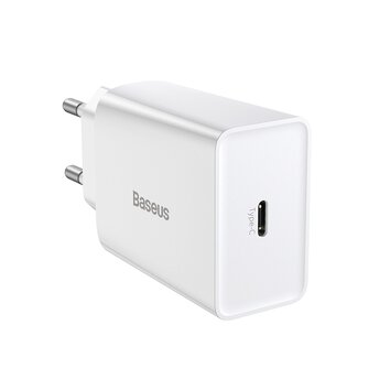 Baseus ładowarka sieciowa Speed Mini PD 20W 1x USB-C biała