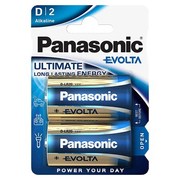 LR20 PANASONIC EVOLTA (blister) - 2 sztuki
