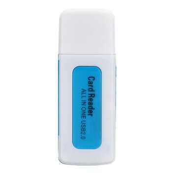 Czytnik kart pamięci USB 2.0 niebiesko biały