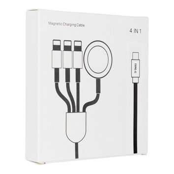 Kabel Typ C 4w1 do iPhone Lightning 8-pin + Typ C + Micro + Apple Watch 3W 1A C3186 biały