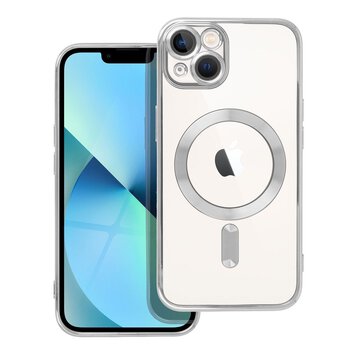 Futerał ELECTRO MAG COVER kompatybilny z MagSafe do IPHONE 13 srebrny