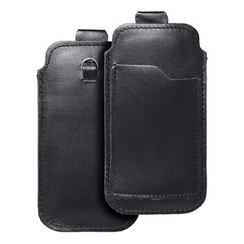 Skrzana uniwersalna wsuwka z pull-up - ROYAL / czarny - Rozmiar M - IPHONE 5 / NOKIA S5610 / LUMIA 230