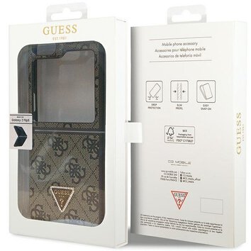 Oryginalne Etui GUESS Hardcase GUHCZF5P4TDPW do Samsung Flip 5 (4G Triangle Strass / brzowy)