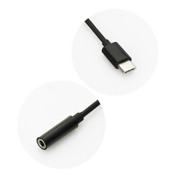 Adapter HF/audio Typ C do Jack 3,5mm czarny