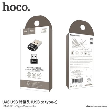 HOCO adapter OTG USB do Typ C UA6 czarny