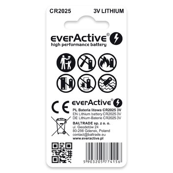 2x bateria litowa mini everActive CR2025