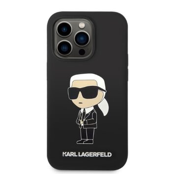 Karl Lagerfeld nakładka do iPhone 14 Pro 6,1" KLHCP14LSNIKBCK czarna hardcase Silicone NFT Ikonik