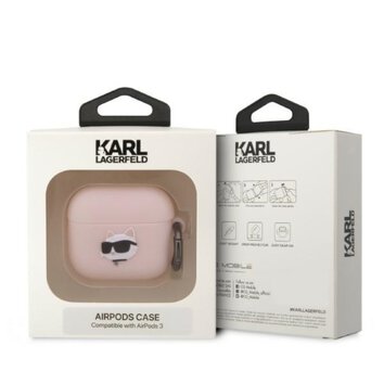 Karl Lagerfeld etui do Airpods 3 KLA3RUNCHP różowe 3D Silicone NFT Karl
