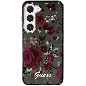 Guess nakładka do Samsung Galaxy S23 GUHCS23SHCFWSA khaki HC IML Flower