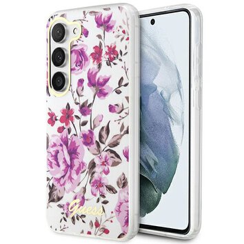 Guess nakładka do Samsung Galaxy S23 Plus GUHCS23MHCFWST biała HC IML Flower