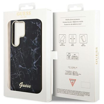 Guess nakładka do Samsung Galaxy S23 GUHCS23SPCUMAK czarna HC PU/TPU Marble