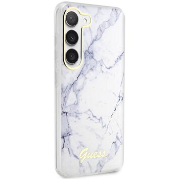 Guess nakładka do Samsung Galaxy S23 Ultra GUHCS23LPCUMAH biała HC PU/TPU Marble