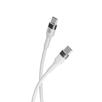 Forever kabel Flexible USB-C - USB-C 2,0 m 60W biały