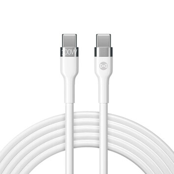 Forever kabel Flexible USB-C - USB-C 2,0 m 100W biały