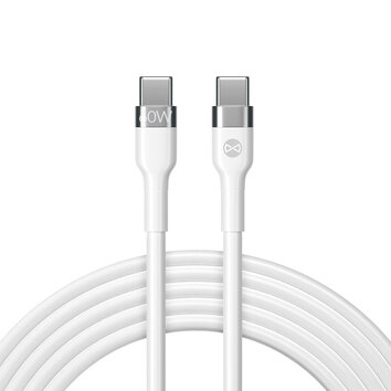 Forever kabel Flexible USB-C - USB-C 1,0 m 60W biały