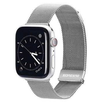 DUX DUCIS pasek MILANESE magnetyczny ze stali nierdzewnej do Apple Watch 42 / 44 / 45 mm szary